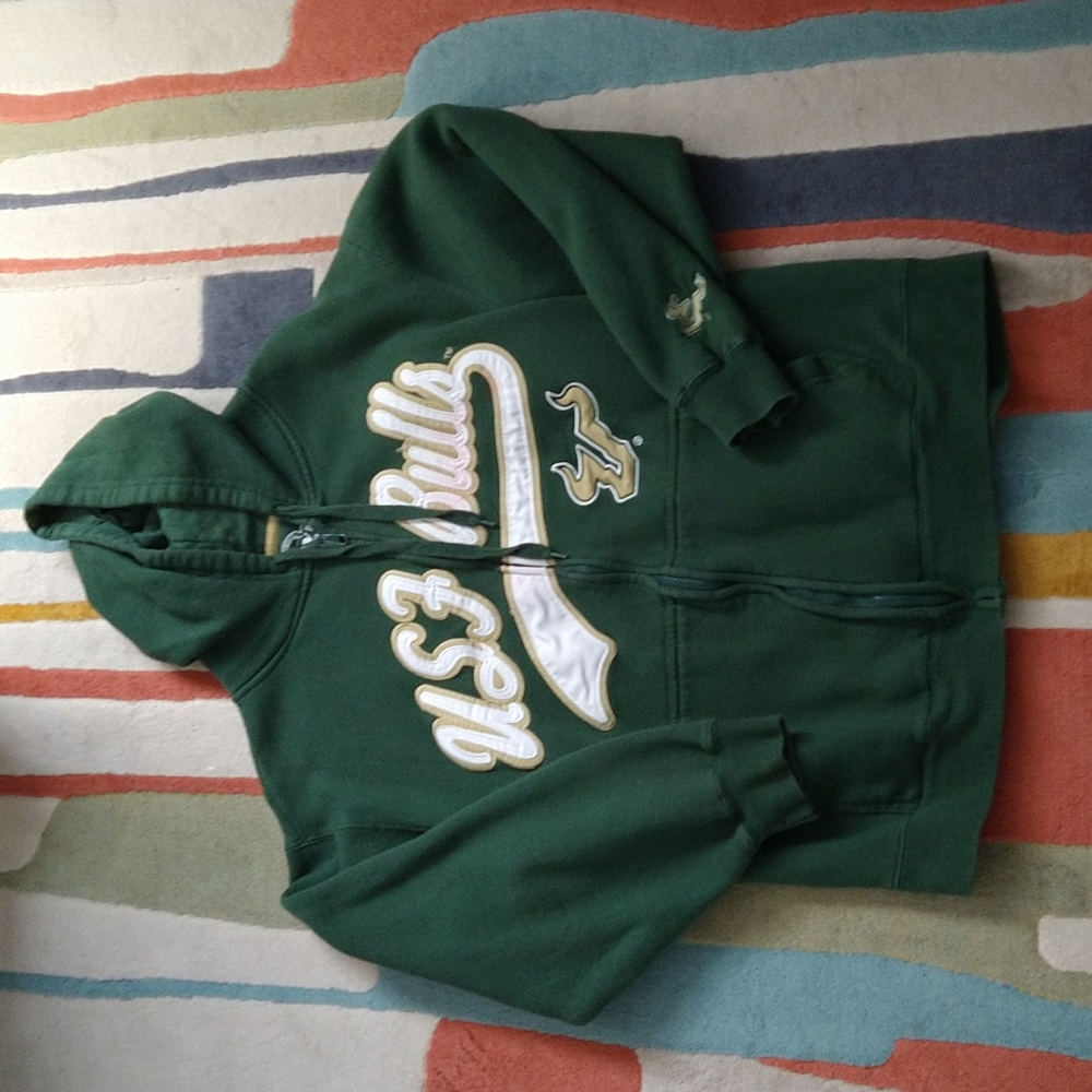 USF Bulls South Florida full zip hoodie L